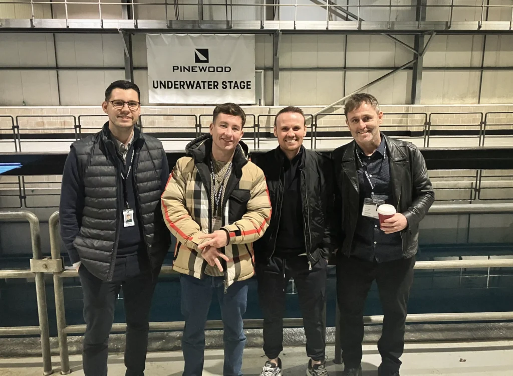 Barry Keoghan visits the Underwater Stage at Pinewood Studios.