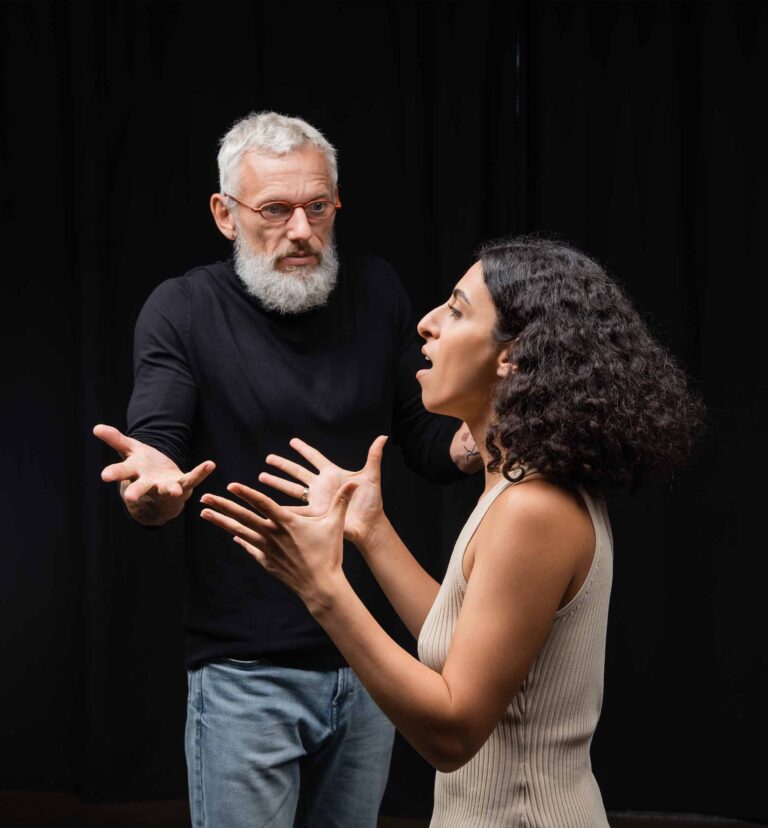 Actors Performing a Scene on Beginners Acting Class in London